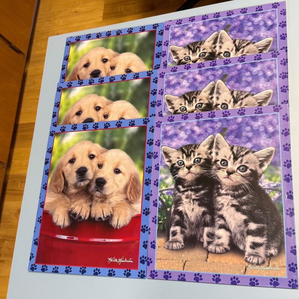 NEW Lot Of 6 Keith Kimberlin Folders Puppy Kitten Class Act 3 Hole